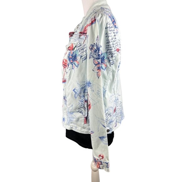 Chico's Women's Light Denim Design Jacket Size L - Picture 3 of 9